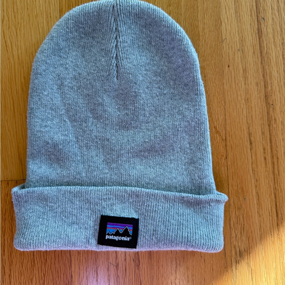 Patagonia Light Gray Knit Beanie